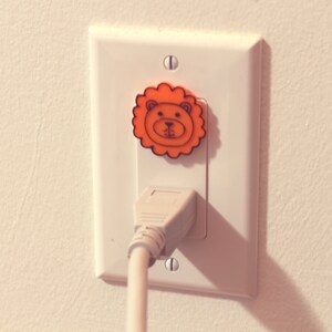 Cute Animal Lion Power Outlet Safety Cover For Canada/US/Japan/Mexico image 4