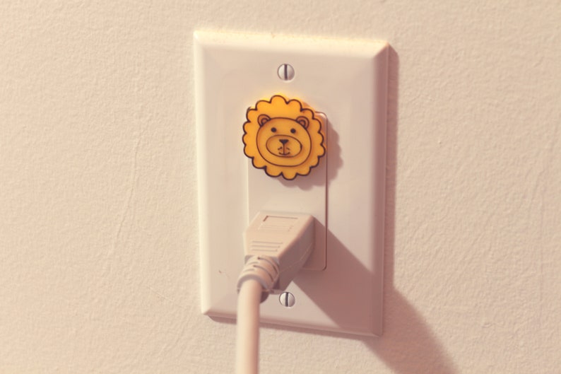 Cute Animal Lion Power Outlet Safety Cover For Canada/US/Japan/Mexico image 1