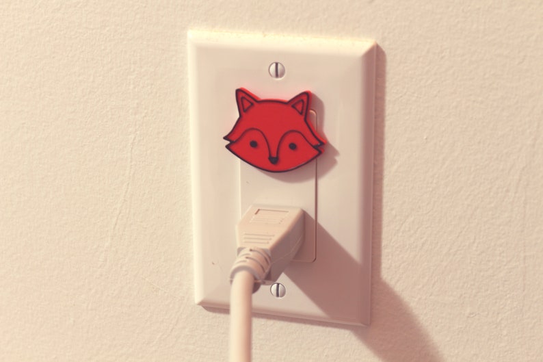 Cute Animal Fox Power Outlet Safety Cover For Canada/US/Japan/Mexico image 5