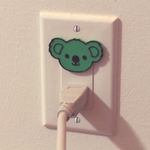 Cute Animal Koala Power Outlet Safety Cover For Canada/US/Japan/Mexico Green