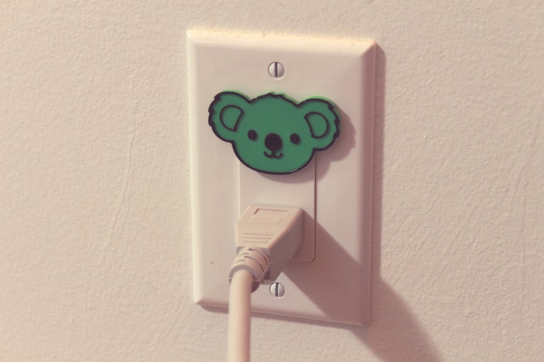 Cute Animal Koala Power Outlet Safety Cover For Canada/US/Japan/Mexico Green