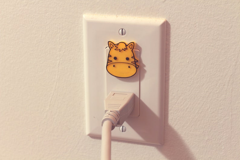 Cute Animal Zebra Power Outlet Safety Cover For Canada/US/Japan/Mexico image 6