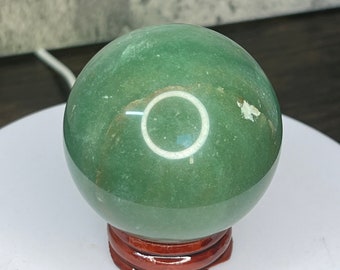 Green Aventurine Crystal Sphere stand included