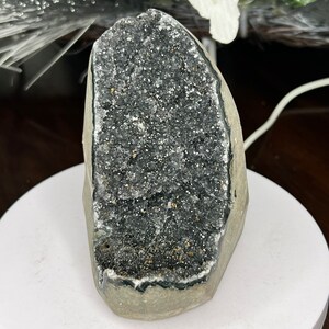 Black Amethyst Galaxy Cut Base (#16)