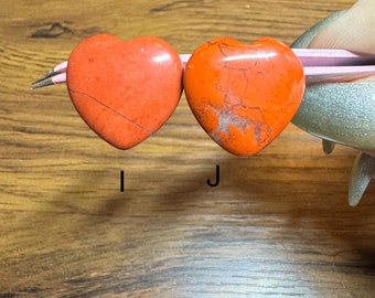 Red Jasper Crystal Heart Shaped Car Vent Clip