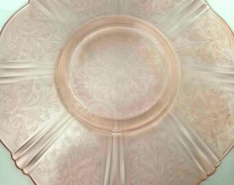 Pink Depression  Era Pink Hostess Serving Platter 12-Inch