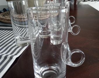 Vintage Lenox Irish Coffee Mugs, Hand Blown Lead Crystal, Set of 5