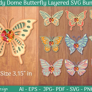 Candy Dome Butterfly layered SVG