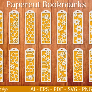 Bee Bookmarks Paper Cut | Bookmark Honey Cricut