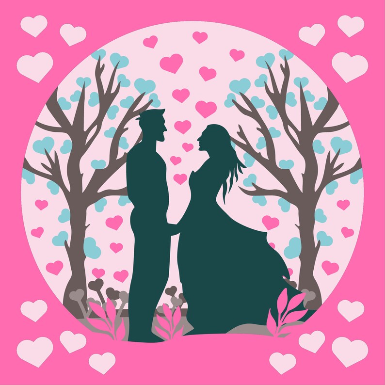 Wedding Gifts Paper Light Box, Shadow Box SVG Template Etsy