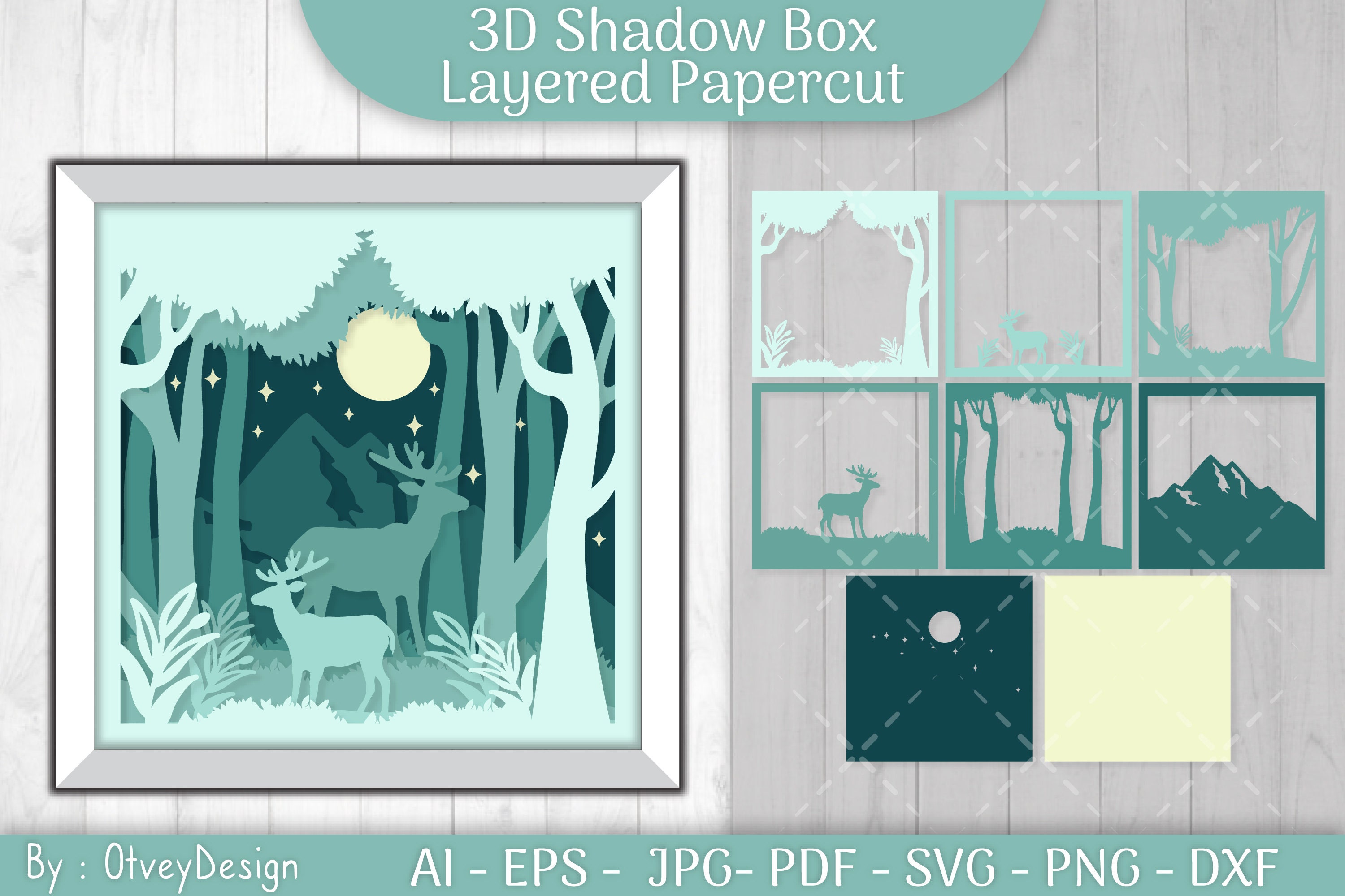 Deer Shadow Box Layered Papercut SVG Etsy deer-shadow-box-layered-papercut-svg-etsy