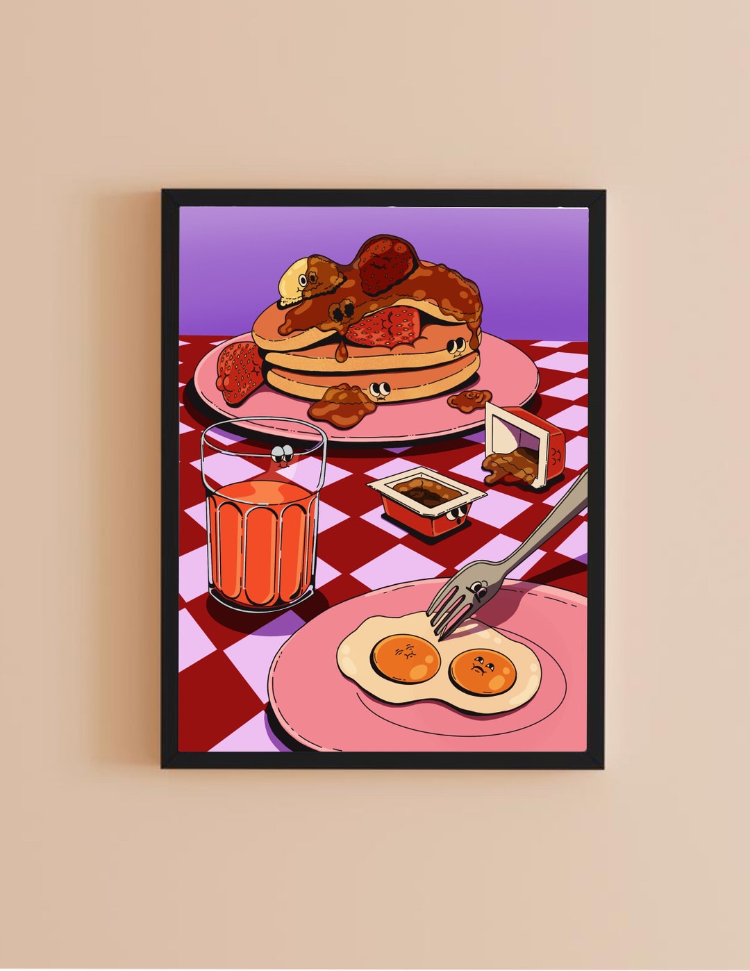 Sweet Short Stack Strawberry Short-stack (DIGITAL PRINT) - Etsy