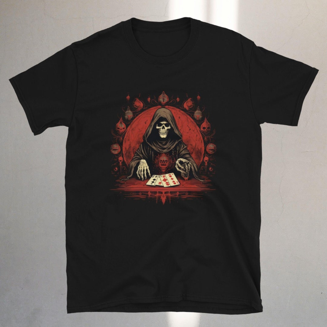 New Grim Reaper Glow In Dark Skull Chains Tattoo Tye Dye T - Shirt M