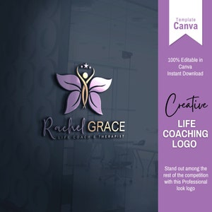 Life Coaching Logo, Therapist Logo, Psychology Logo, Healing Logo, Coaching Logo Design, Spiritual Coach Logo Template, Health Coach Logo