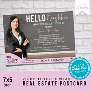 Carte postale immobilière, carte postale d'agent, cartes postales d'agent immobilier, carte bonjour voisin, agent immobilier agricole, marketing immobilier, dépliant immobilier