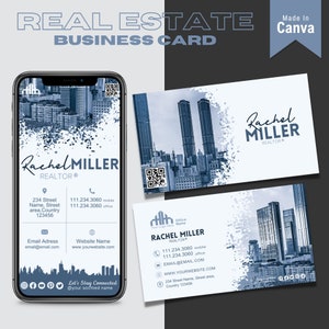 Real Estate Business Card | Real Estate Marketing | Digital Real Estate Business Card Template | Realtor Business Card | Realty Cards Design