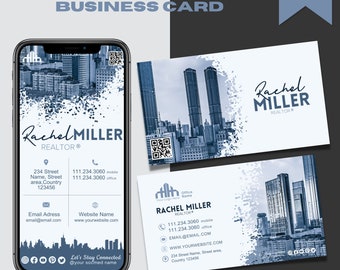 Real Estate Business Card | Real Estate Marketing | Digital Real Estate Business Card Template | Realtor Business Card | Realty Cards Design