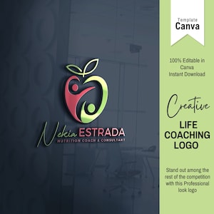 Life Coaching Logo, Nutrition Logo, Health Coach Logo, Consultant Logo, Fitness Logo, Therapist Logo, Wellness Logo, Diy Logo, Premade Logo