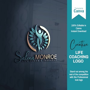 DIY Life Coaching Logo, Logo Terapeuty, Logo Psychologii, Logo Duchowe, Szablon Logo Coachingu, Edytowalne Logo Dla Trenera Zdrowia, Trenera Życia