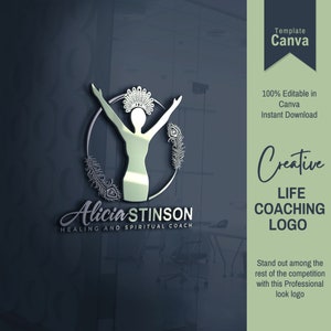 Life Coaching Logo, Spiritual Life Coach Logo, Healing Logo, Therapist Logo, Psychology Logo, Editable Logo For Life Coach, Health Coach