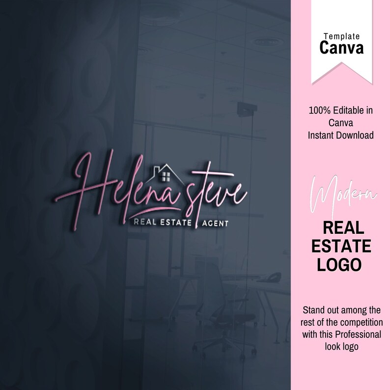 Real Estate Logo, Realtor Logo, Real Estate Logo Design, Signature Logo, Realtor Logo Canva, Real Estate Agent, Editable Logo, Diy Logo