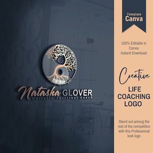Life Coaching Logo | Spiritual Life Coach | Tree Of Life Logo | Holistic Logo | Therapist Logo | Yin Yang | Healing Logo | Wellness Logo