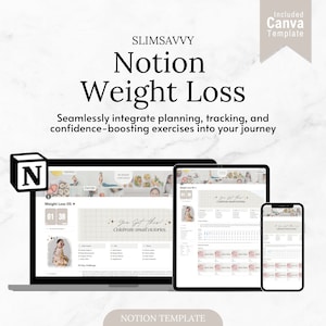 Notion Life Planner, Notion Template, Notion Dashboard, Weight Loss Tracker, Fitness Tracker, Calorie Tracker, Meal Planner, Habit Tracker