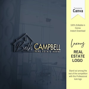 Real Estate Logo, Realtor Logo, Realty Logo, Editable Logo, Diy Logo, House Logo, Realtor Marketing, Realtor Branding, Real Estate Agent