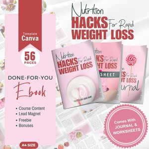 Done For You Plr Ebook Nutrition Hacks For Rapid Weight Loss, Plr Template For Nutrition Coach, Fitness Coach Content, Coaching Templates