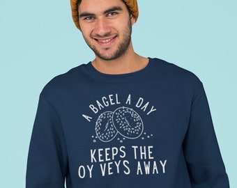 Bagel Sweatshirt Funny Bagel Gift Bagel T-Shirt Bagel Lover Gift Foodie Gift Coffee Gifts Bagels Shirt Jewish Gift Bagels Crewneck Sweater