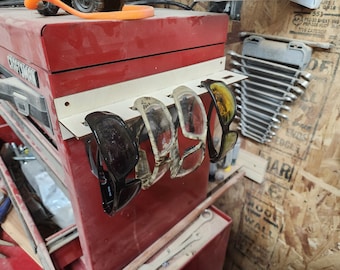 Safety Glasses Organizer: Wood Shop Toolbox Accessories