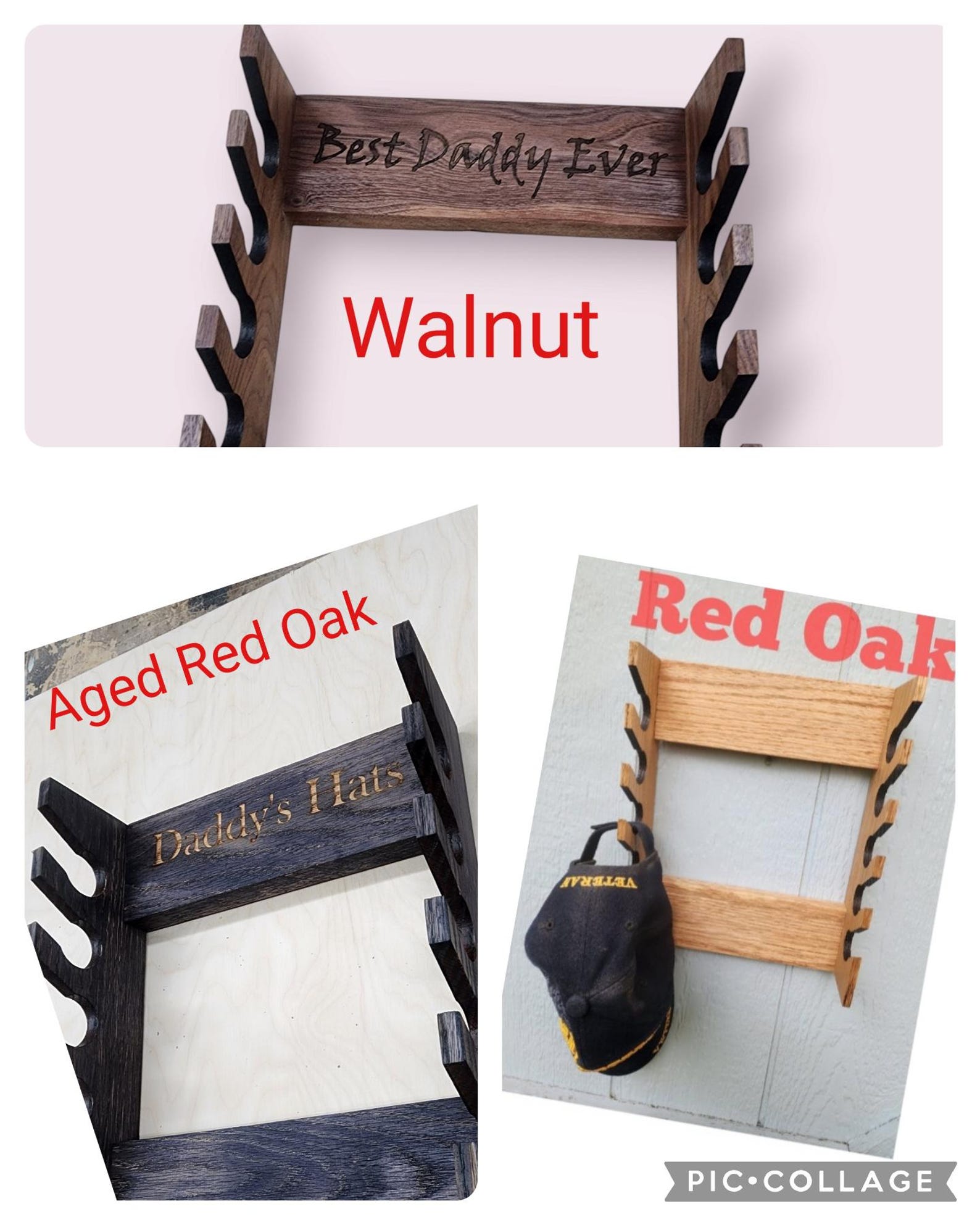 Hat Rack Signs Custom Wood Hat Rack, Hat Display Shelf, Handmade Hat Hanging Rack ...
