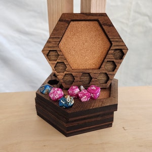 Wood Coasters, Dice Tray, dnd, dungeons and dragons, gift for gamer, cork coaster,gamer gifts