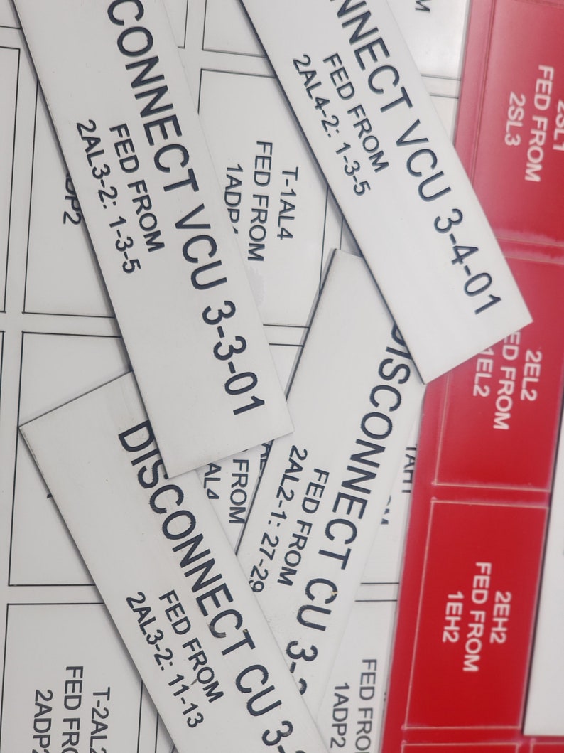 Engraved Electrical Panel Labels, Phenolic Labels, Breaker Box Labels