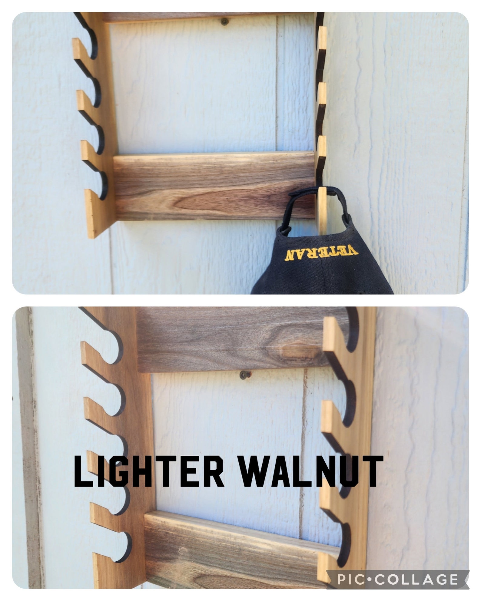 Custom Wood Hat Rack, Hat Display Shelf, Handmade Hat Hanging Rack ...