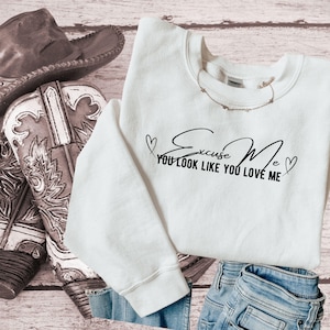 Excuse me you look like you love me PNG file only