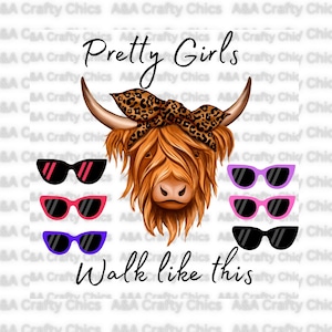 Pretty Girl Highland Cow png