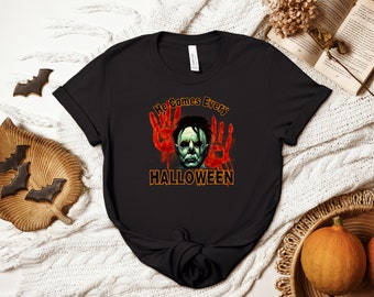 Viene cada camisa de Halloween, camisa de Halloween, camisa de Michael Myers, camisa de personaje de terror, camisa de hombre y mujer, camiseta de terror