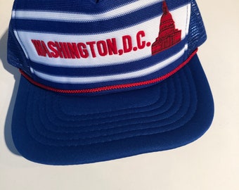 Vintage Washington D.C. Blue Trucker Hat
