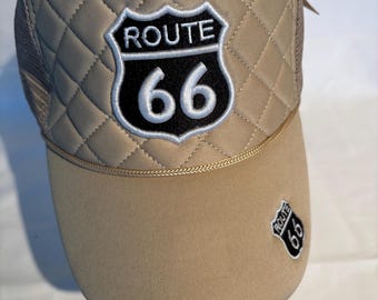 Route 66 Beige Baseball Hat NWT
