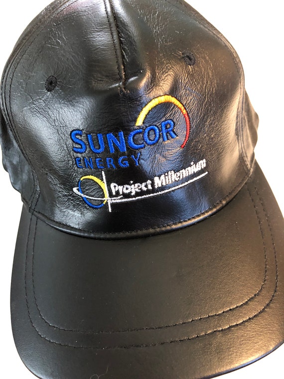 Suncor Energy Project Millennium Black Leather Hat