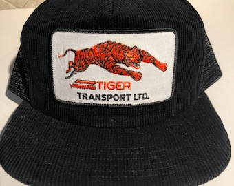 Vintage Tiger Transport Ltd. Black Trucker Hat