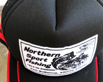 Northern Sport Fishing Fly In Fishing Black Trucker Hat