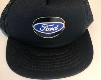 Vintage Ford Black Trucker Hat