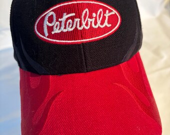 Peterbilt Black and Red  Baseball Hat