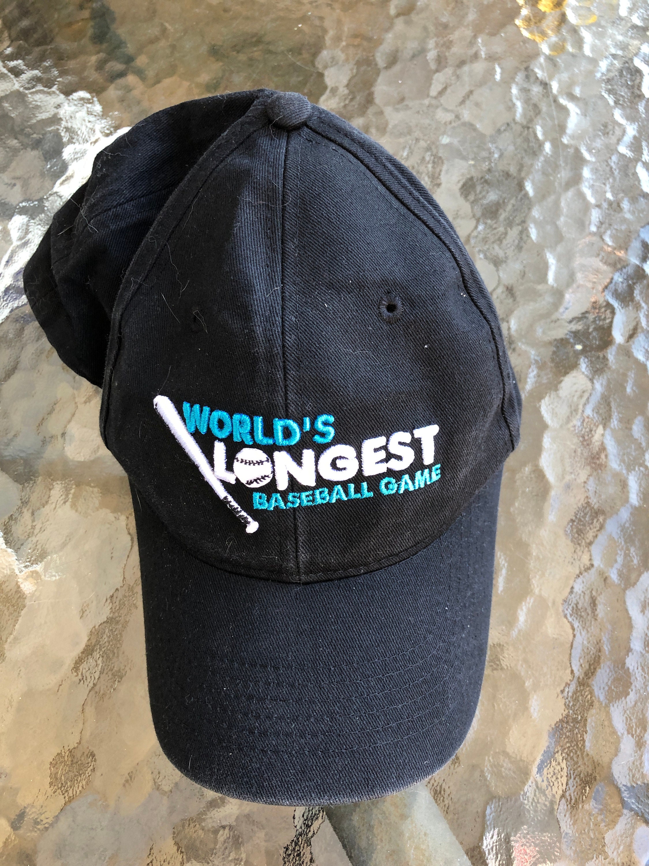 Worlds Longest Baseball Game Black Baseball Hat