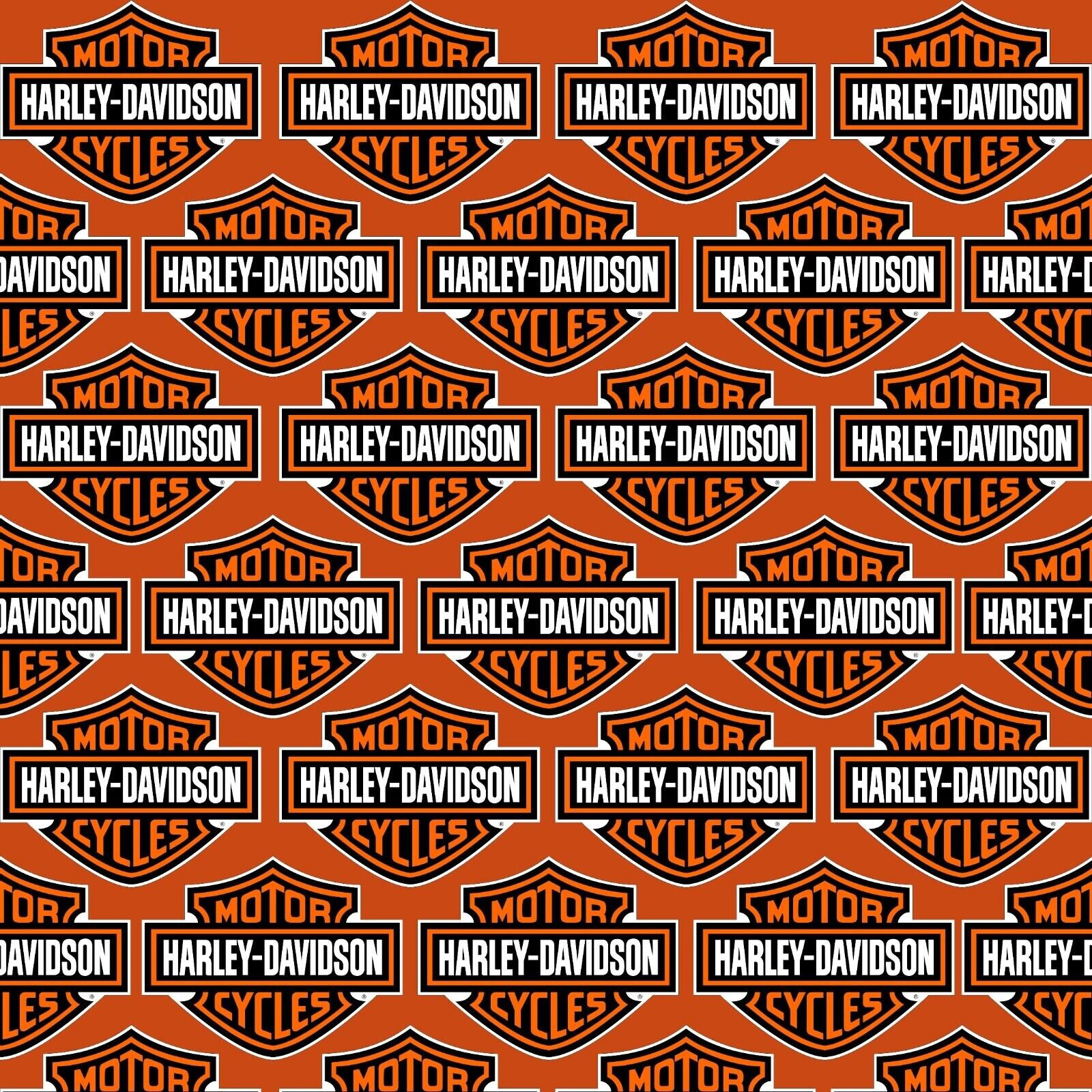 Harley Davidson Print Fabric