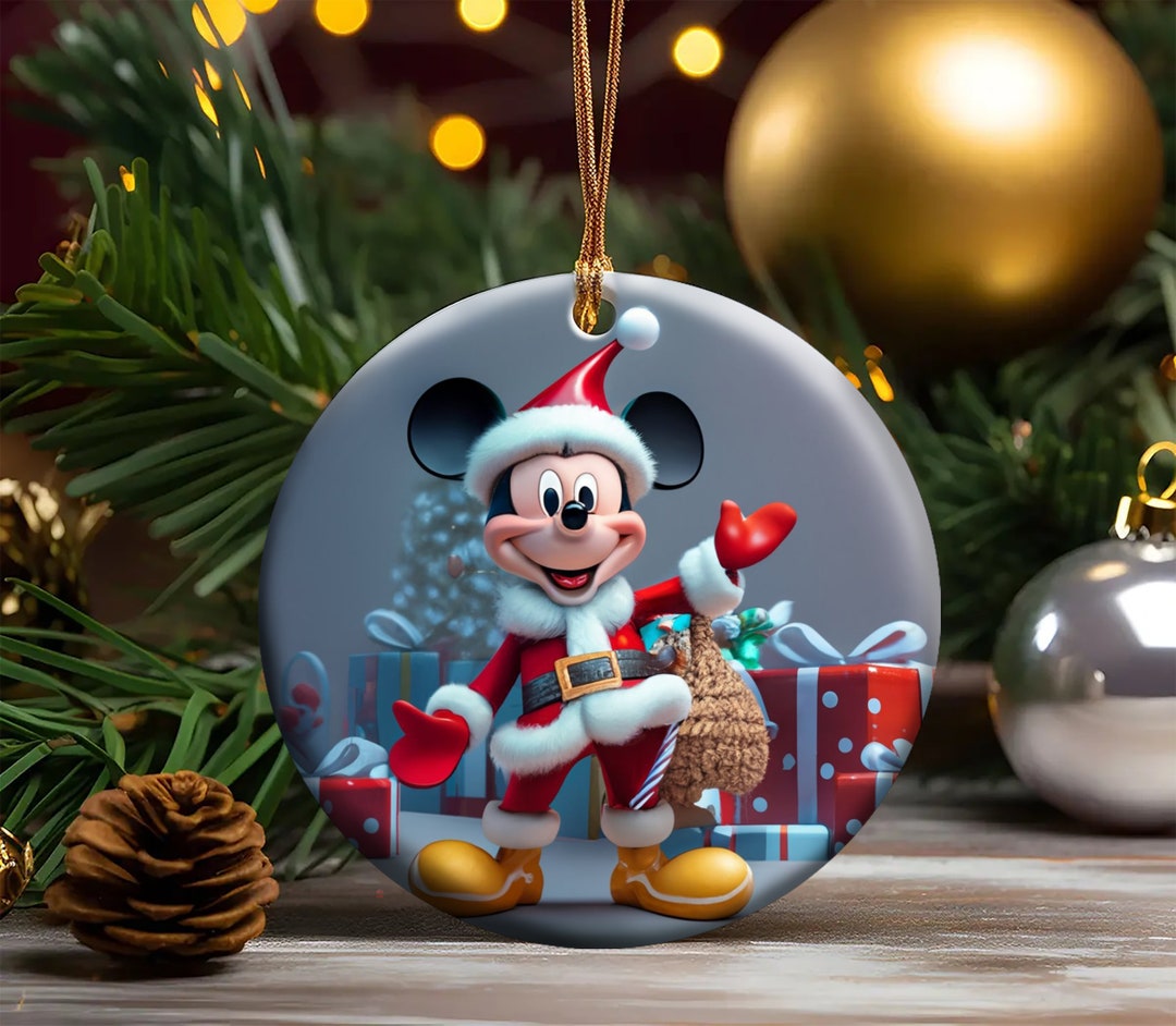 Christmas Mickey Christmas Decorations Adorable Mickey Etsy