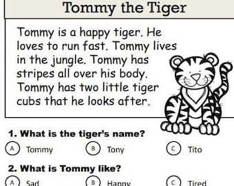 20 Reading Comprehension Stories Multiple Choice