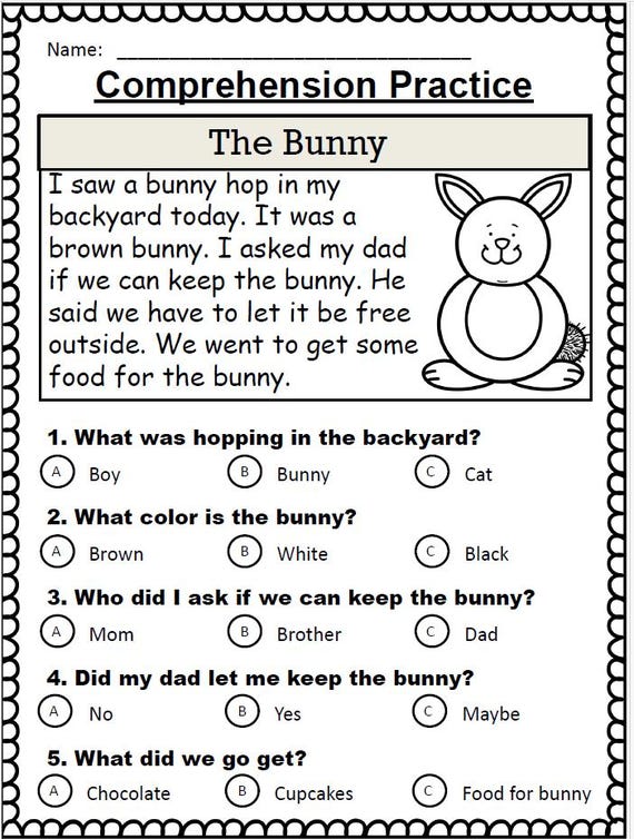 10 "Spring" Comprehension Stories For Kids (Multiple Choice)